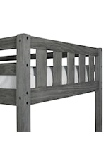 NE Kids Crosswinds Contemporary Twin Size Loft Bed with Under-bed Desk