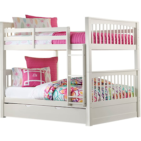Pulse Wood Full Over Full Bunk Bed with Trundle