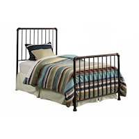 Transitional Twin Metal Bed without Frame