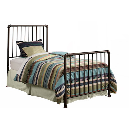 Transitional Twin Metal Bed without Frame