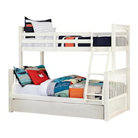 Pulse Wood Twin Over Full Bunk Bed with Trundle