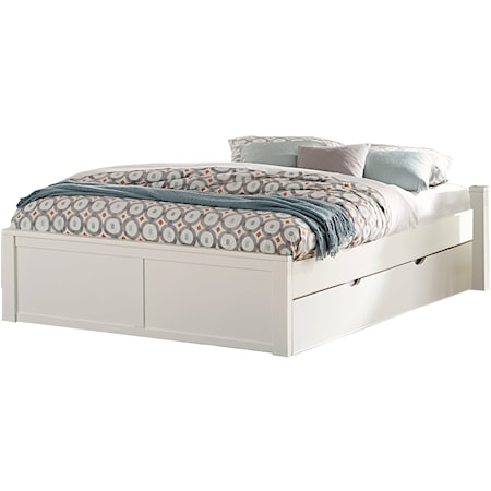 Pulse Wood Full Platform Bed with Trundle