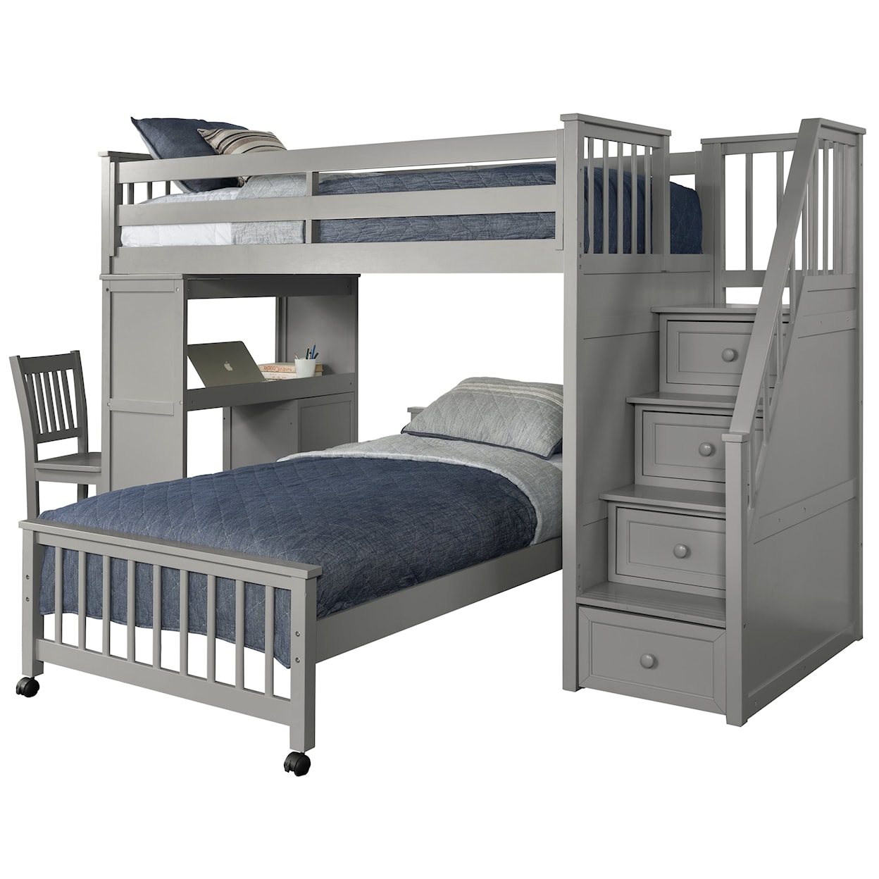 NE Kids Schoolhouse 4.0 Loft and Bunk Bed