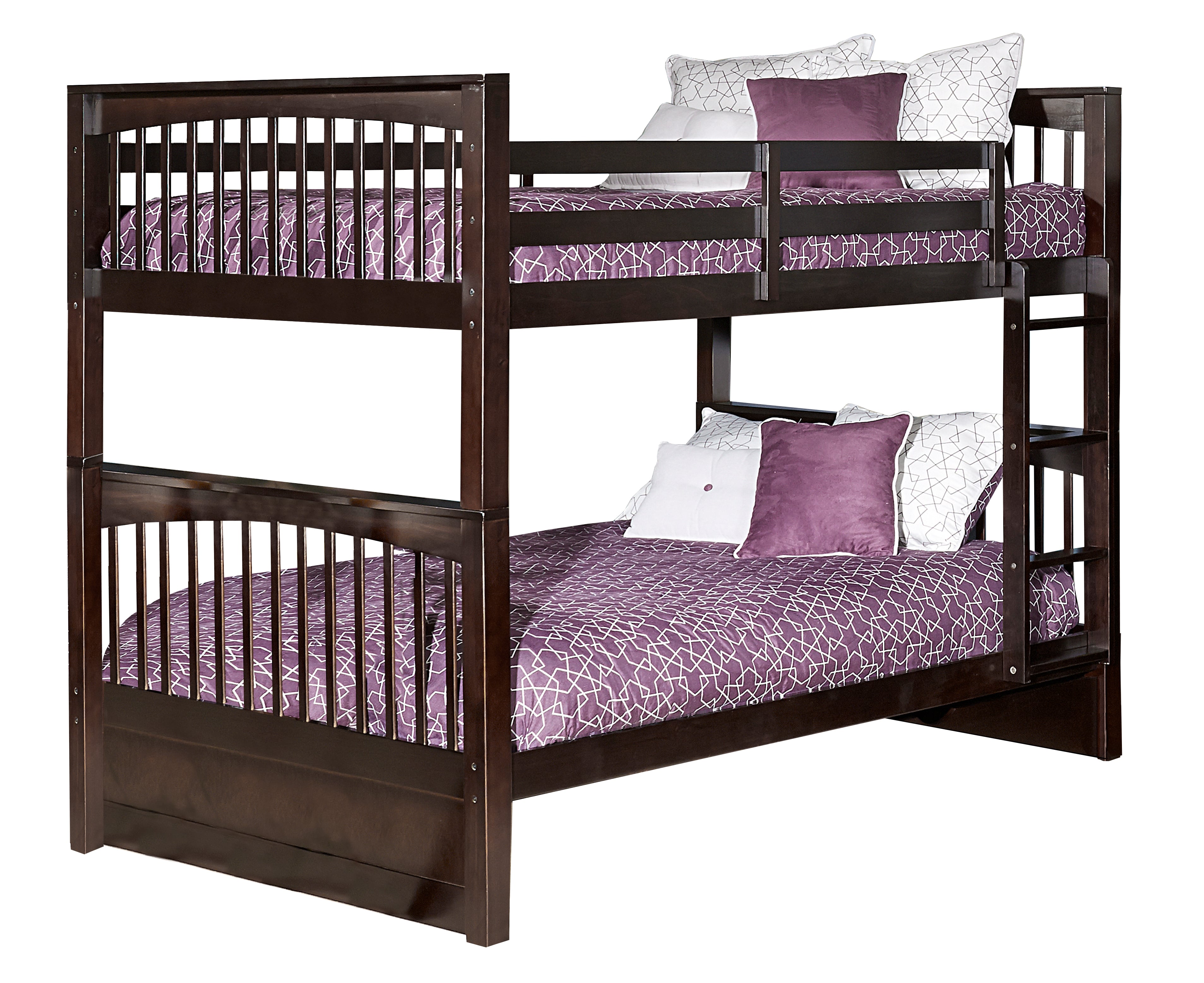 NE Kids Pulse 32060NS Pulse Wood Full Over Full Bunk Bed with Storage