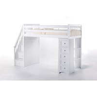 Twin Loft Bed with Stairs and Storage