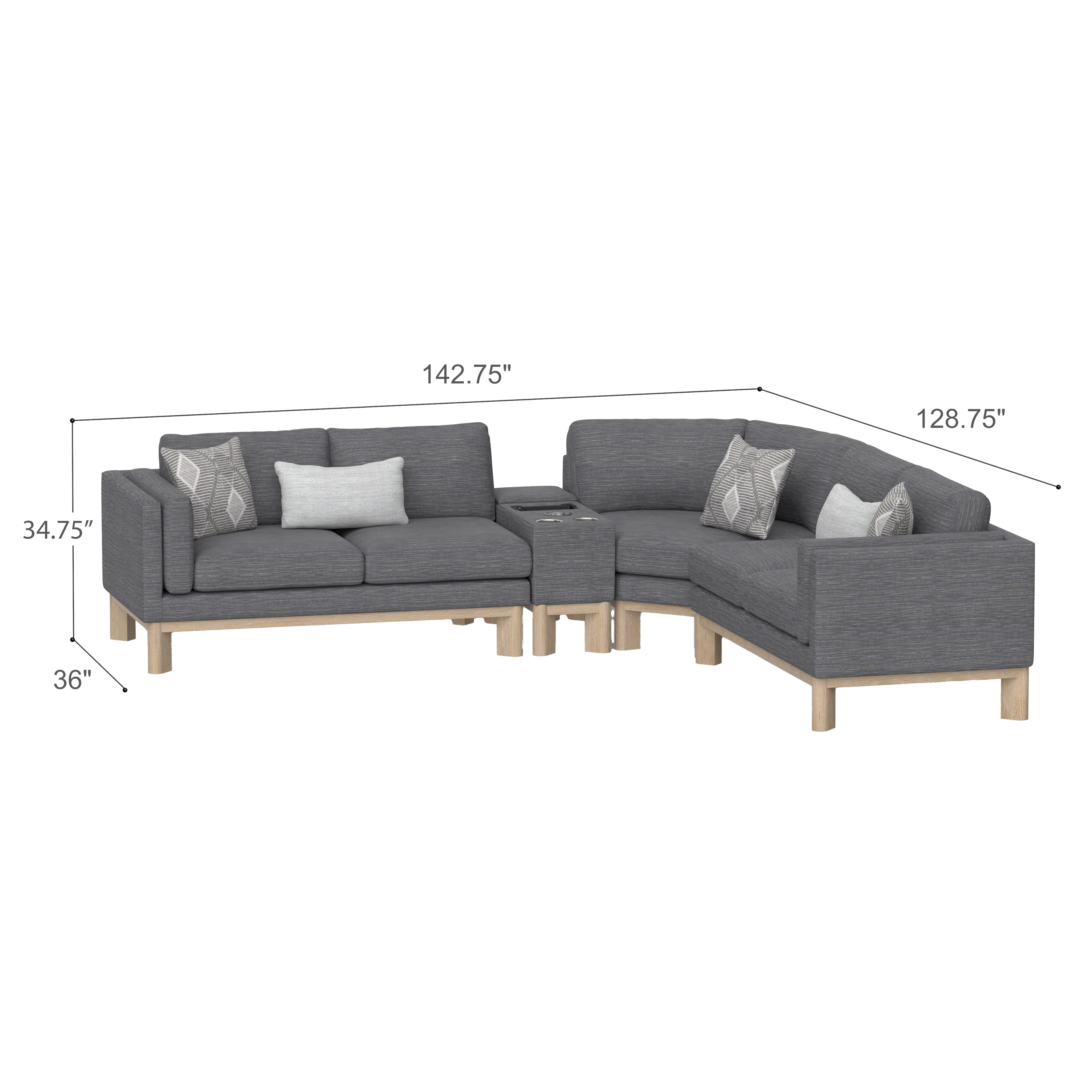 Emerald Maeve Console Sectional