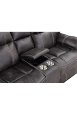 Emerald Jessie James Casual Power Reclining Loveseat with Cupholders and Storage Console