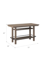 Emerald Benton Transitional Bar Height Storage Table