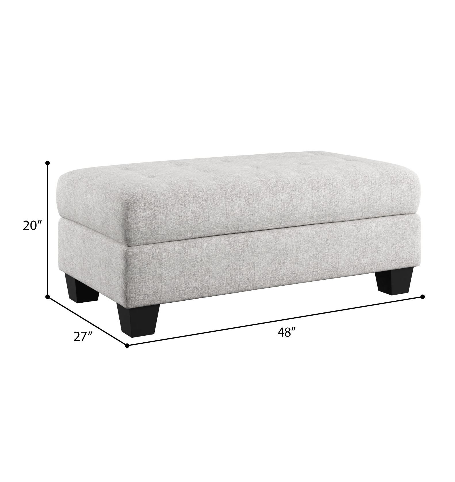 Emerald Myles Storage Ottoman