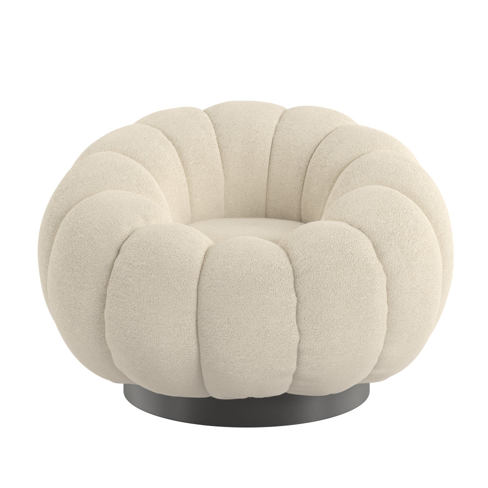 Pumpkin Swivel Accent Chair