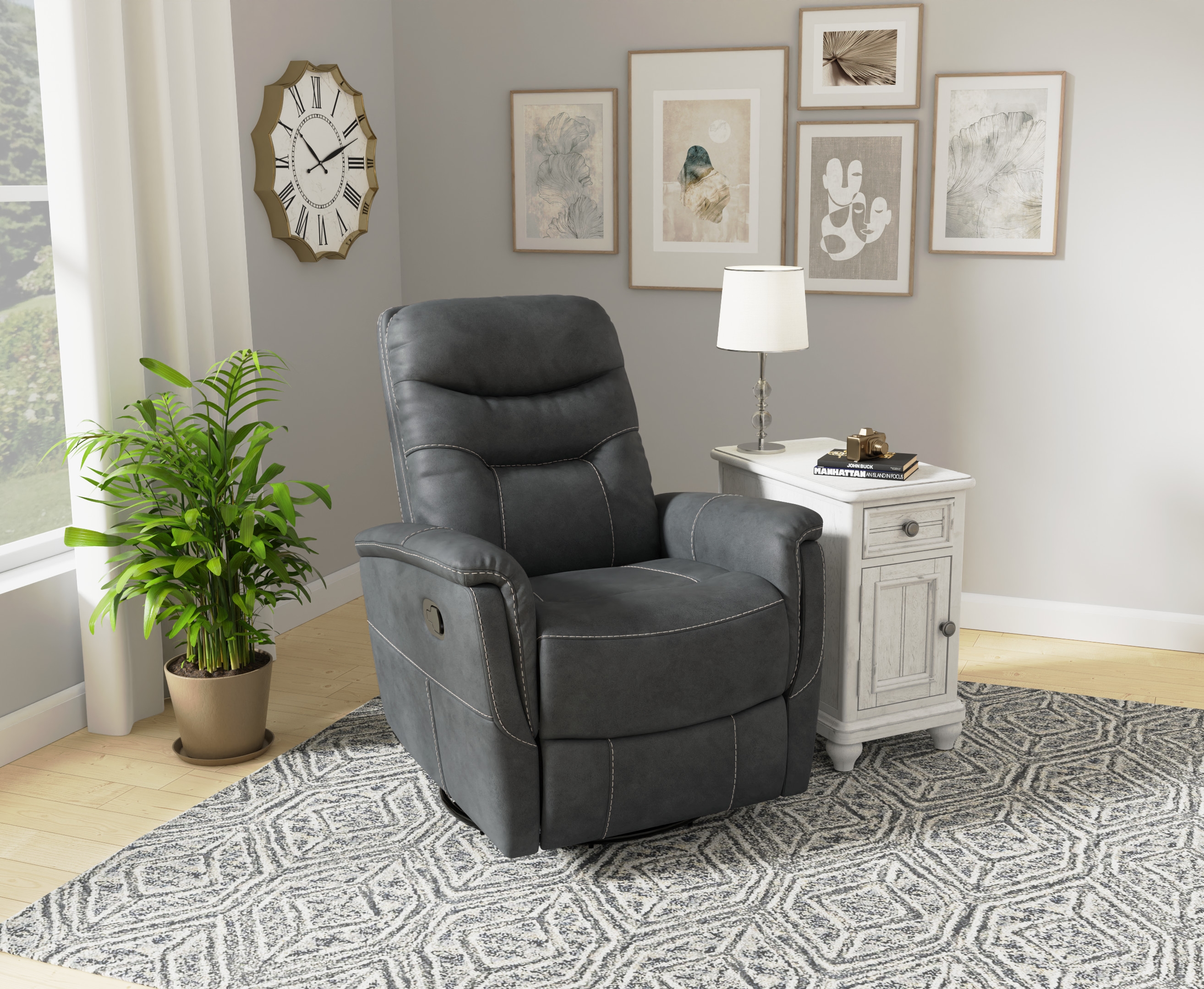 Emerald Danyon Swivel Gliding Recliner