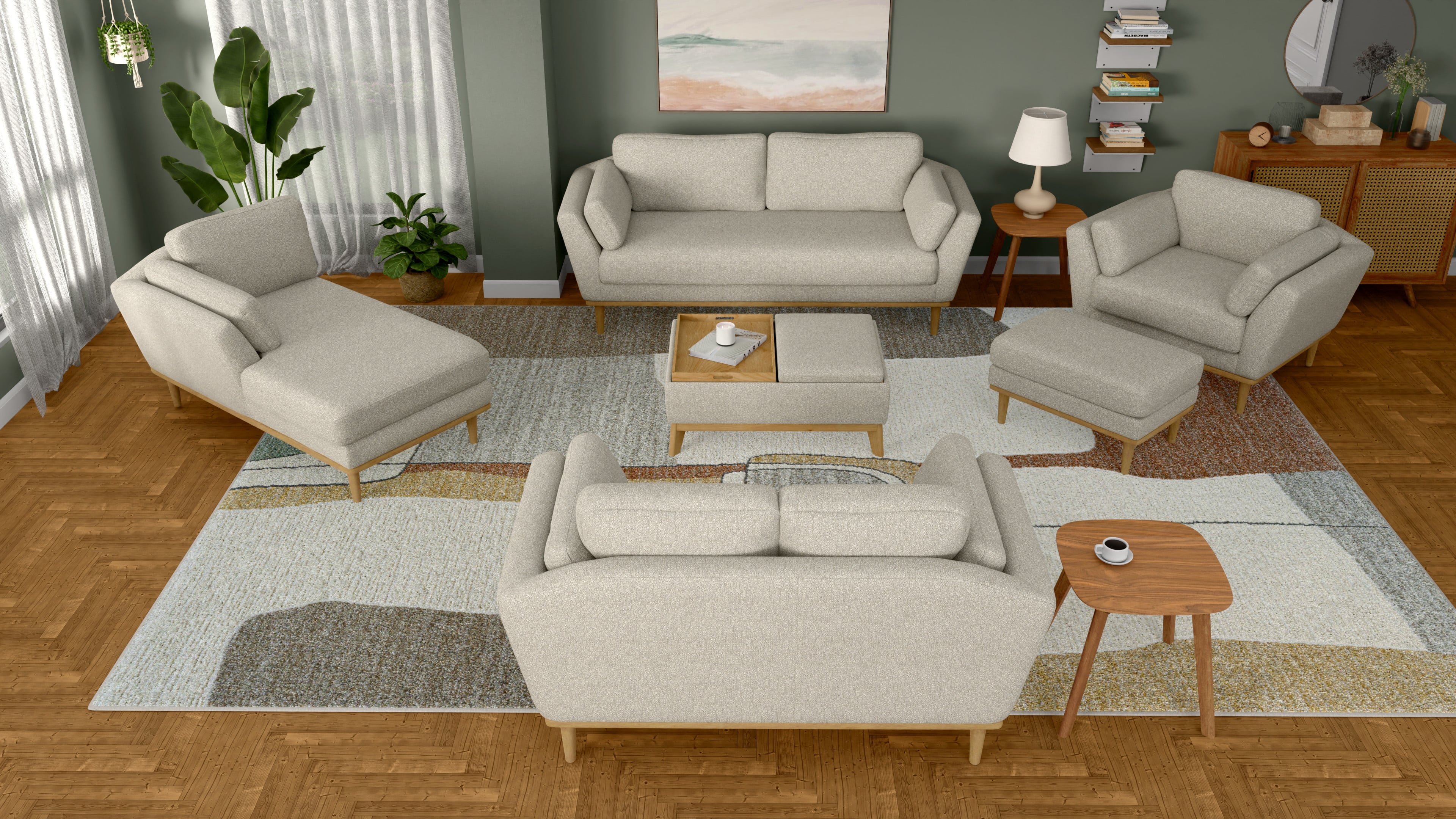 Emerald Reverie Ottoman