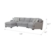 Emerald Analiese Lsf Chaise Sectional