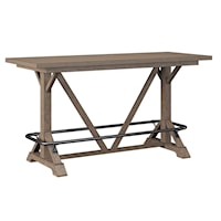 Transitional Bar Height Trestle Dining Table