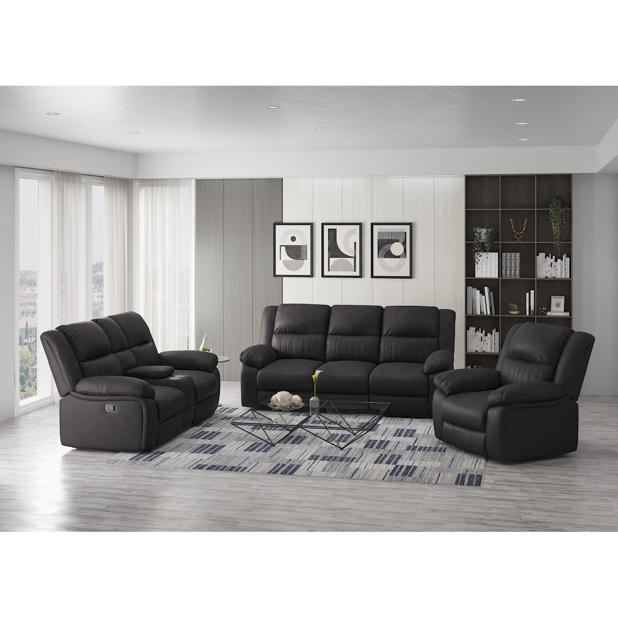 Emerald Navaro Manual Reclining Sofa