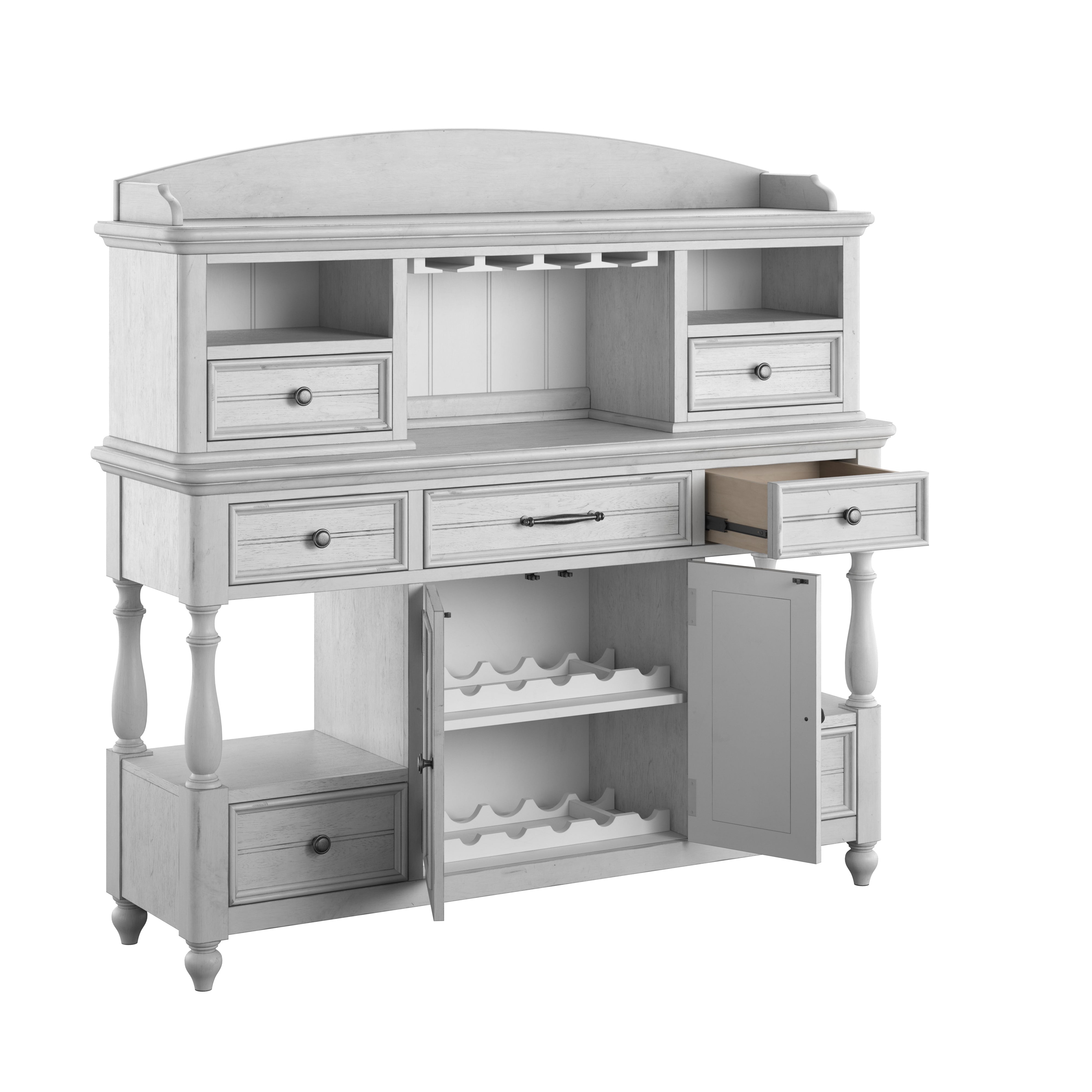 Emerald New Haven Server and Hutch Set