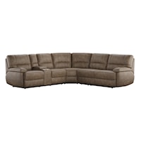 Power Recline Sectional Sofa with Cupholder Storage Console