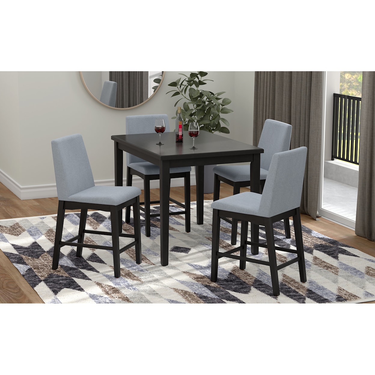 Emerald Madison 5-Piece Dining Set