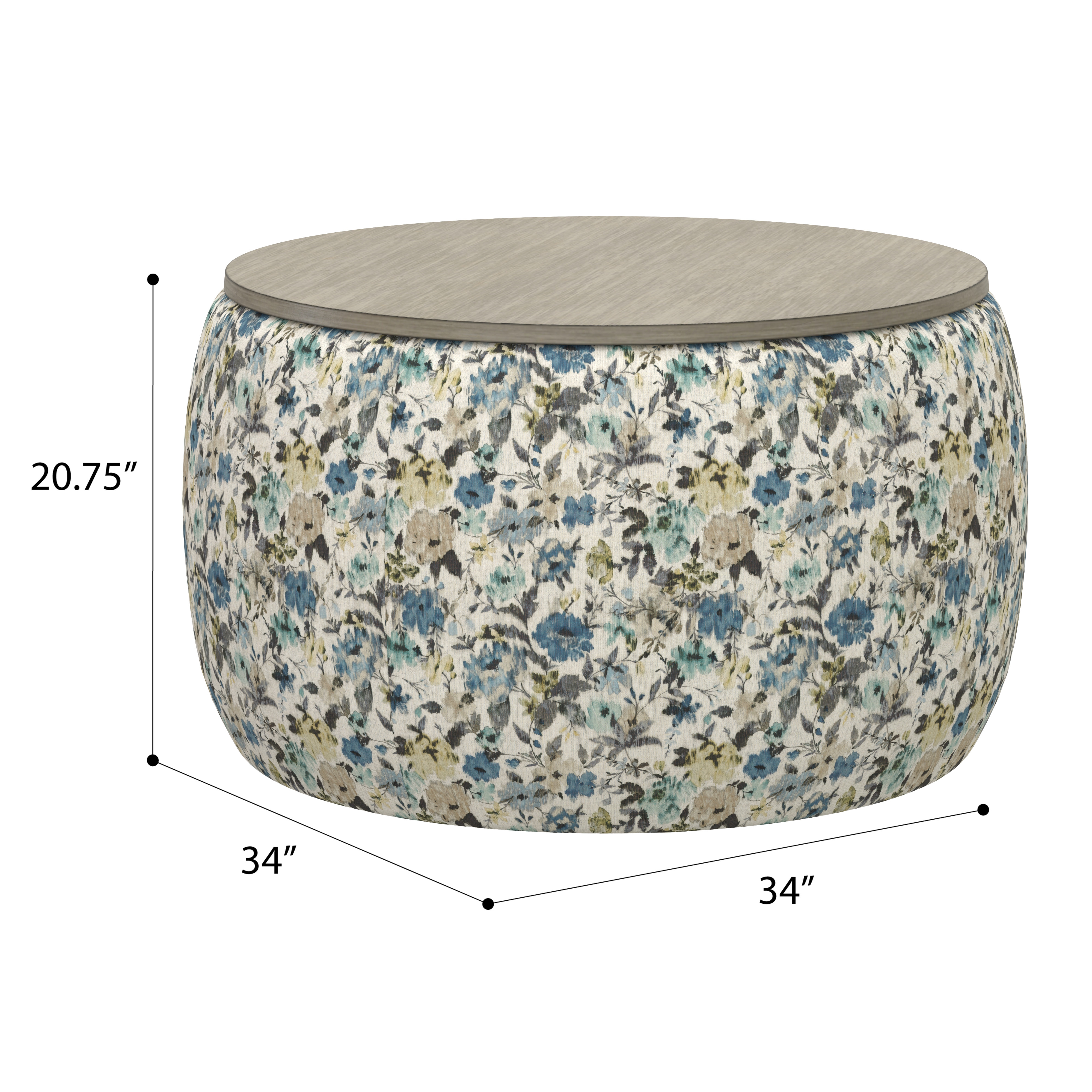 Emerald Cecily Storage Ottoman