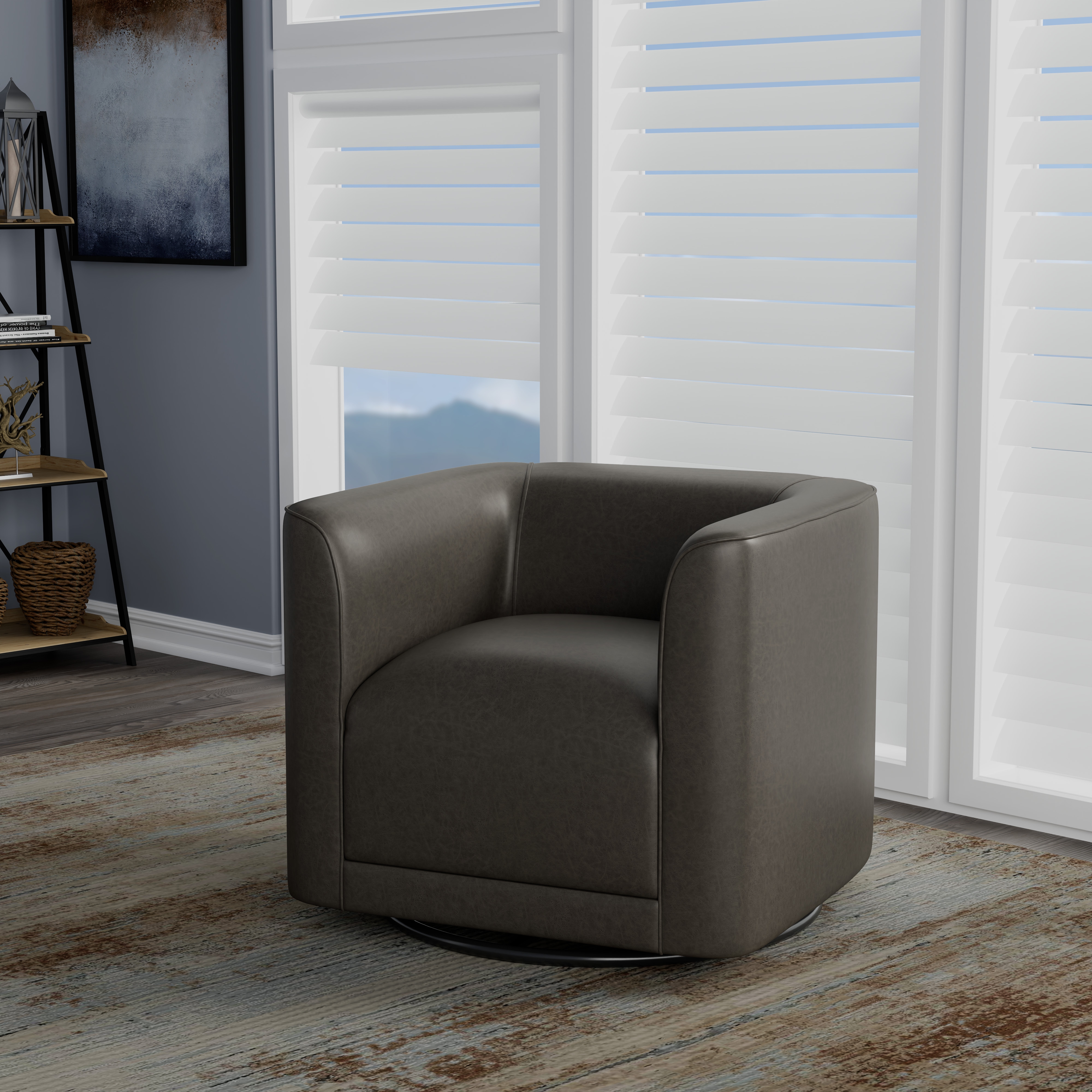 Emerald Whirlaway Swivel Accent Chair