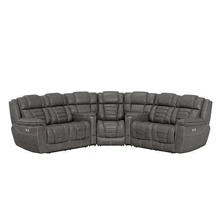 Casual Power Reclining Sectional with Storage