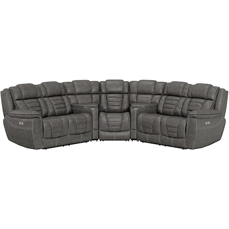 Casual Power Reclining Sectional with Storage