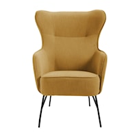 Contemporary Wing Back Accent Chair 