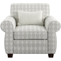 Transitional Accent Chair with Rolled Arms