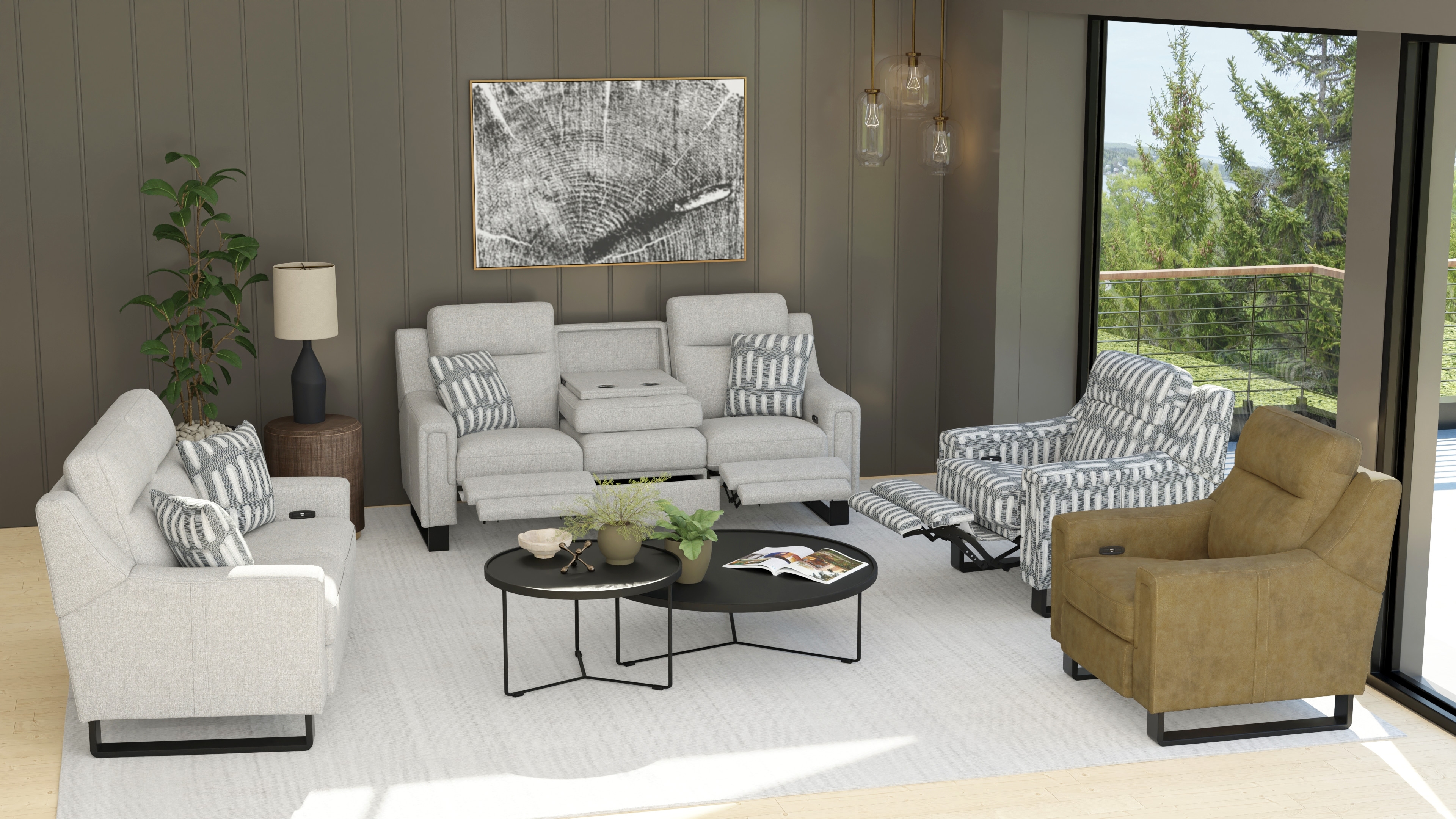 Emerald Teagan Dual Power Sofa