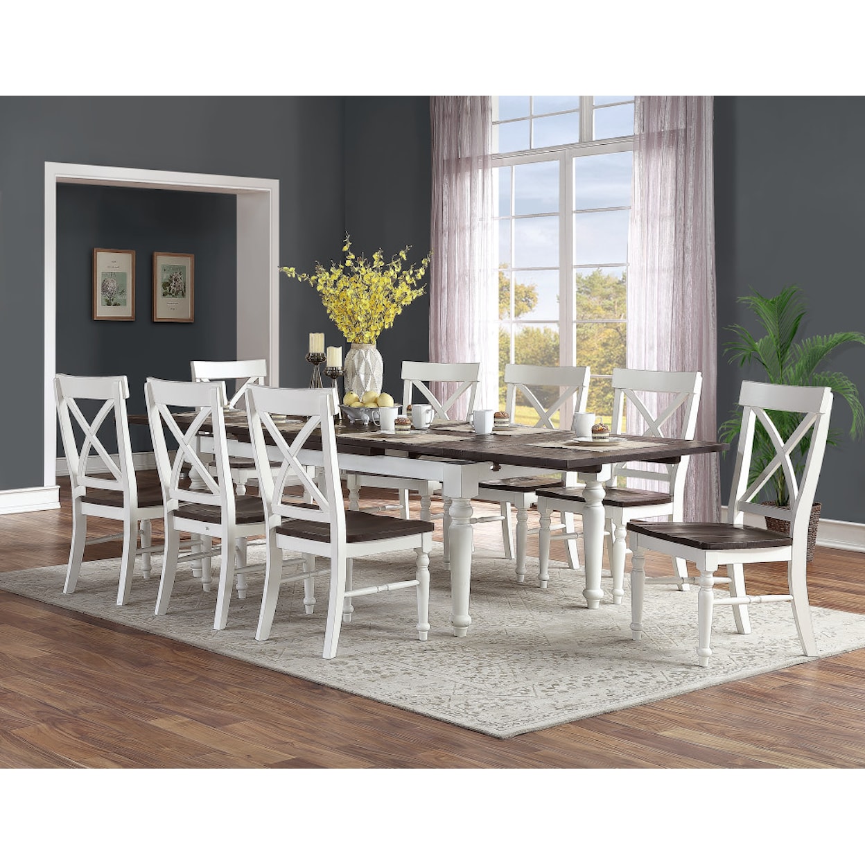 Emerald Mountain Retreat Dining Table with Two Leaves