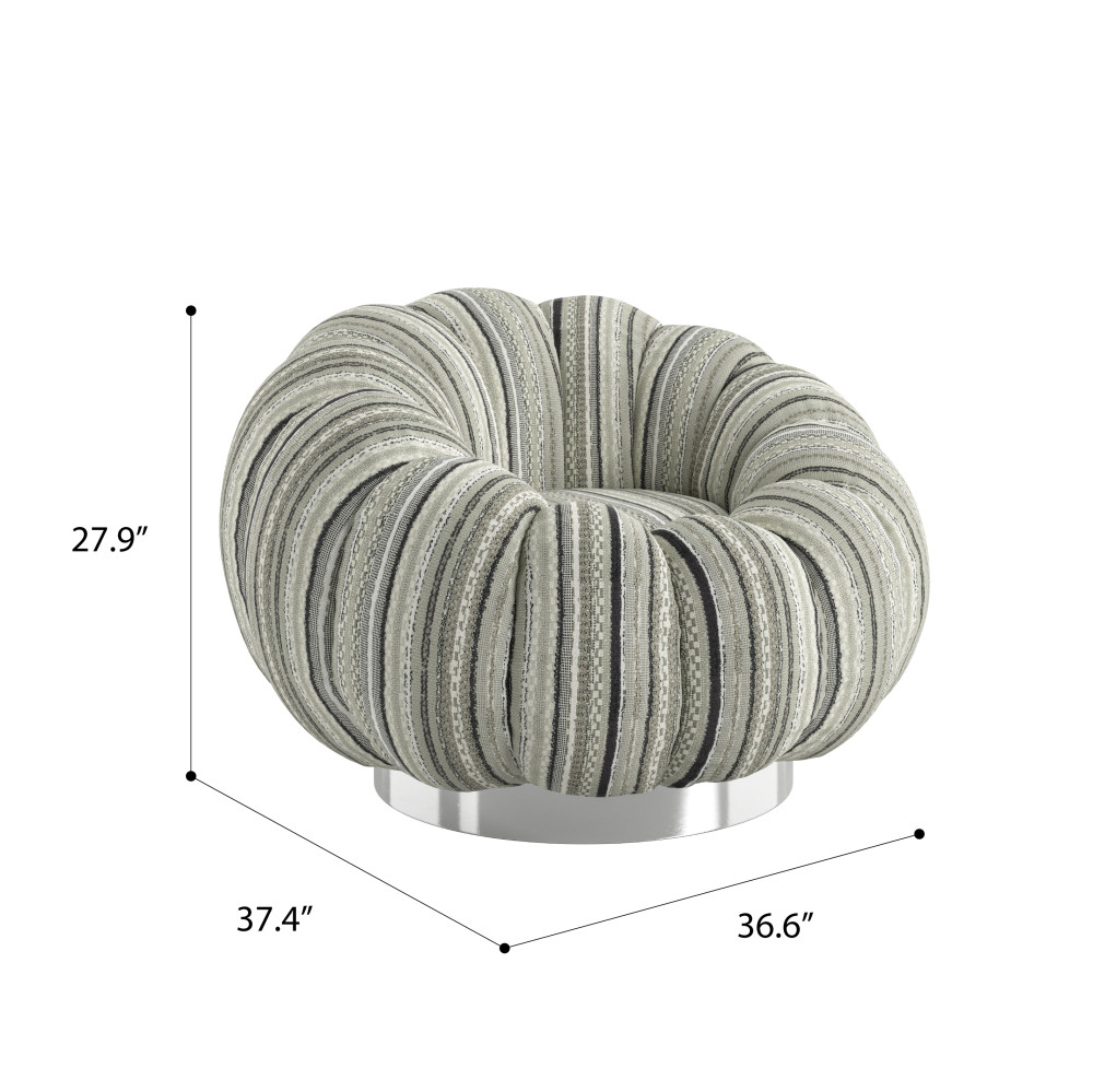Pumpkin Swivel Accent Chair