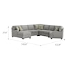 Emerald Analiese 5 Piece Sectional