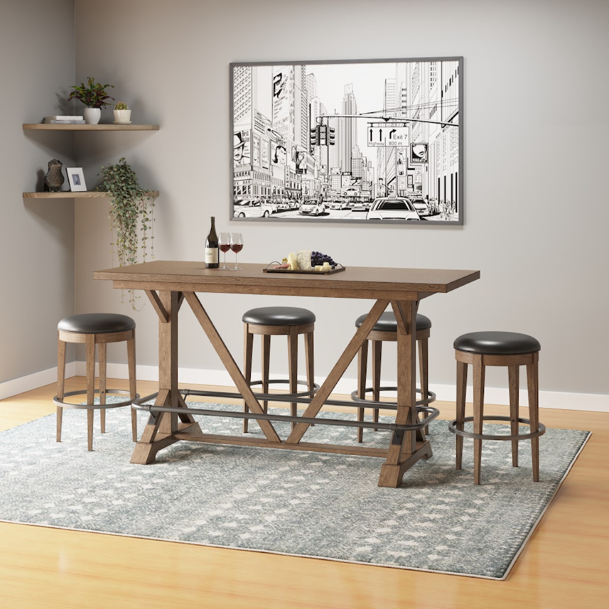 Emerald Benton Bar Height Table