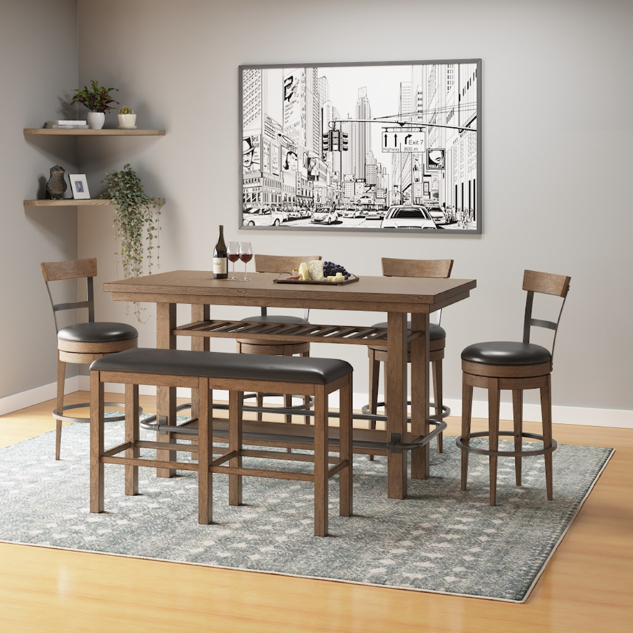 Emerald Benton Bar Height Table