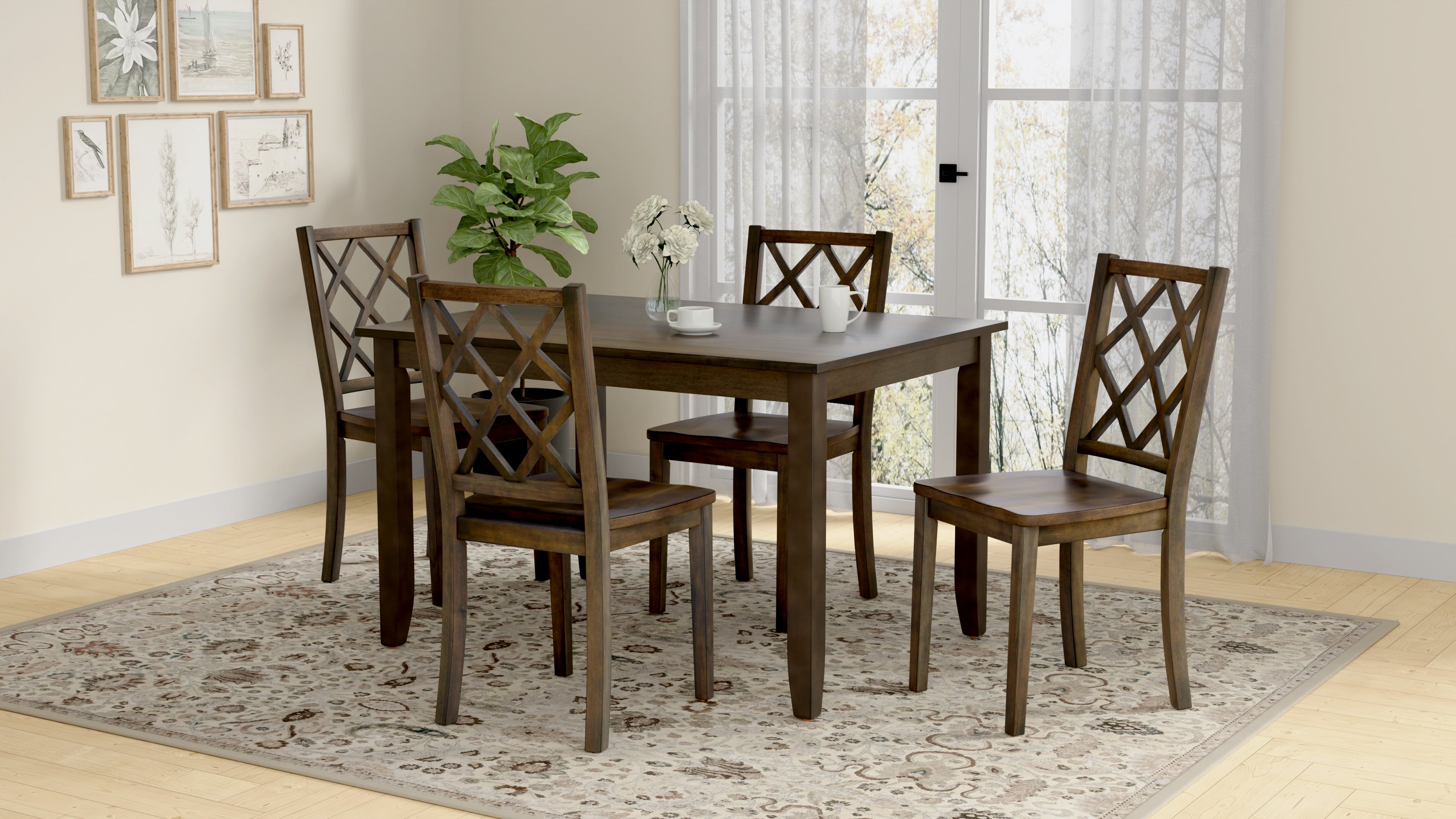 Emerald Harbor 5 Piece Dining Table Set