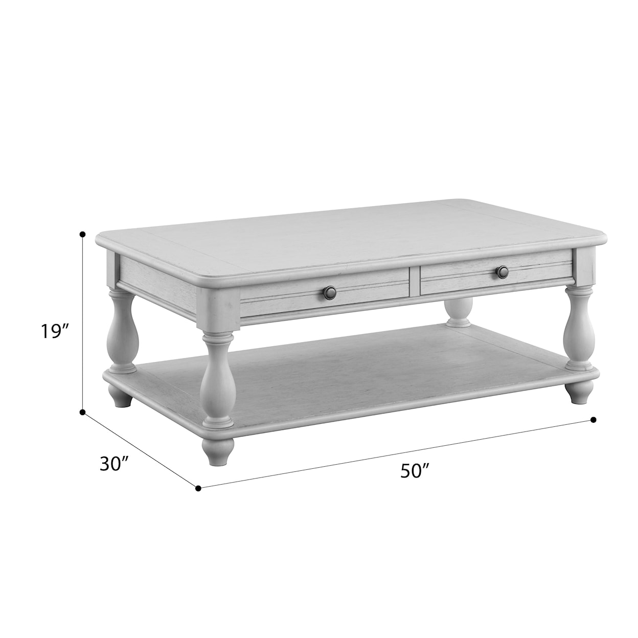 Emerald New Haven Rectangular Cocktail Table with Drawers