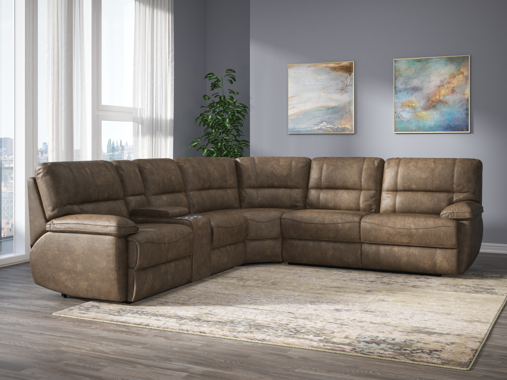 Emerald Aurora Power Recline Sectional Sofa w/ Full Sleeper