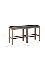 Emerald Benton Transitional 6-Piece Bar Table and Stool Set with Bench