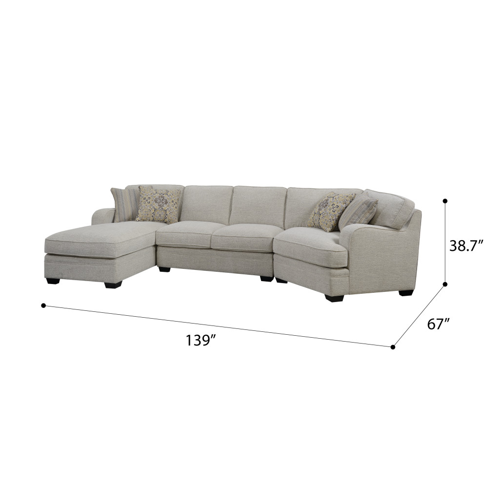 Emerald Analiese Sectional Sofas