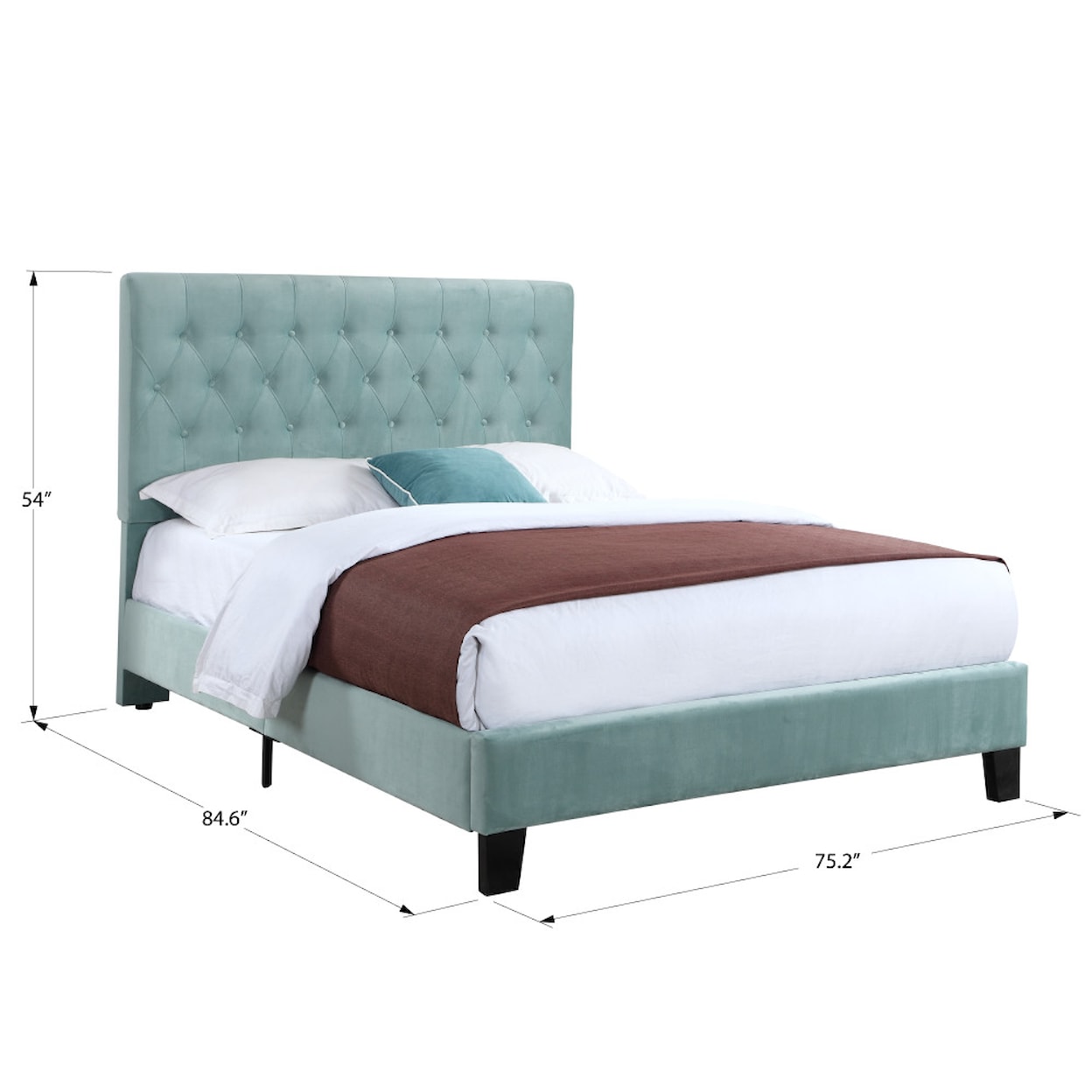 Emerald Amelia California King Upholstered Bed