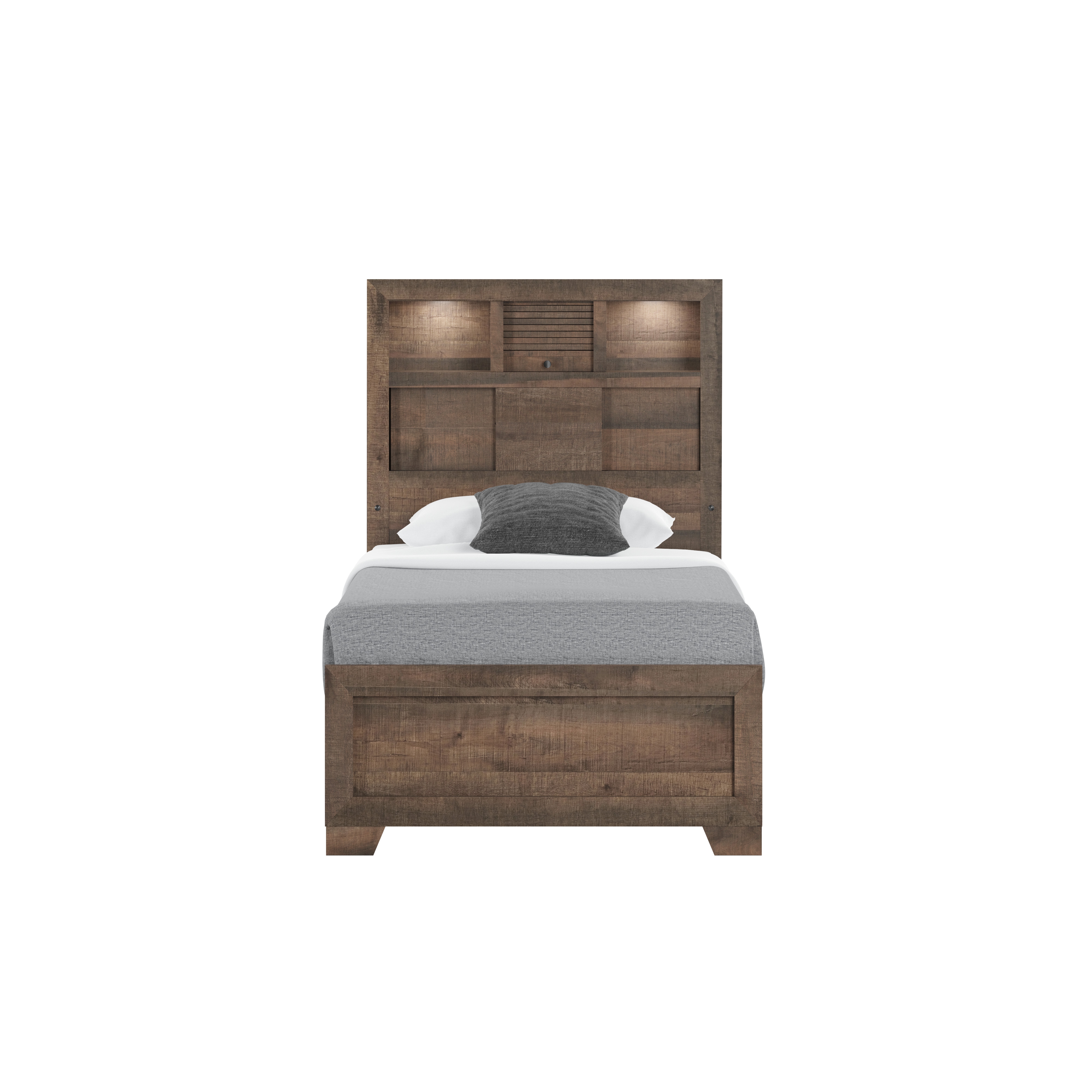 Emerald Peyton Twin Bookcase Bed