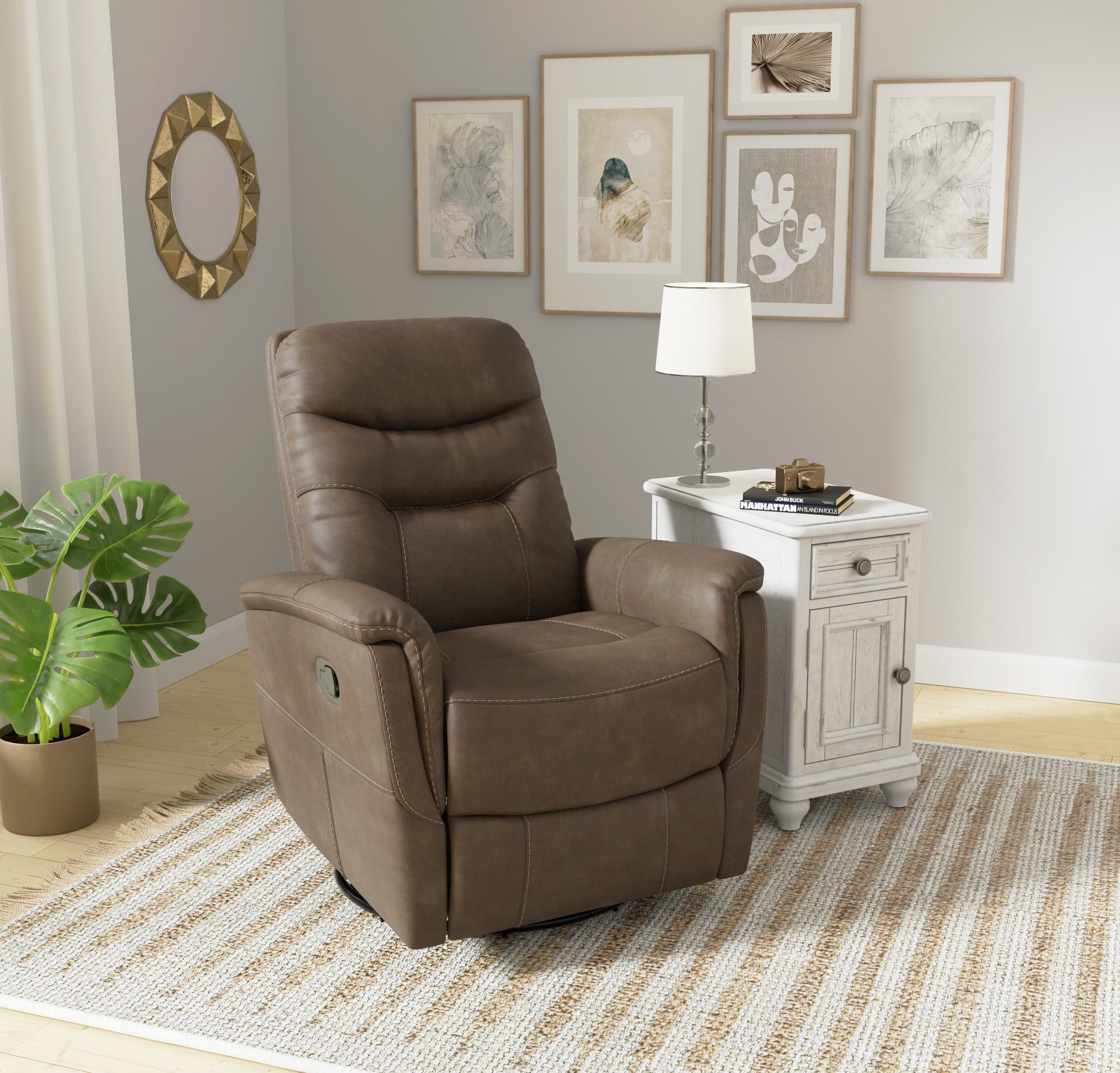 Emerald Danyon Swivel Gliding Recliner