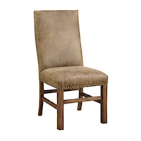 Transitional Upholstered Dining Chair with Nailhead trim