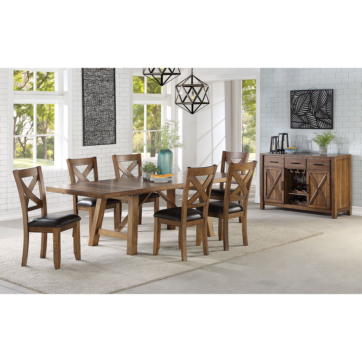 Emerald Darby Rectangular Dining Table with Table Leaves