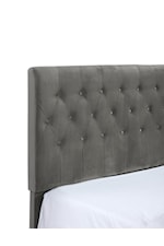 Emerald Amelia Transitional Tufted King Bed