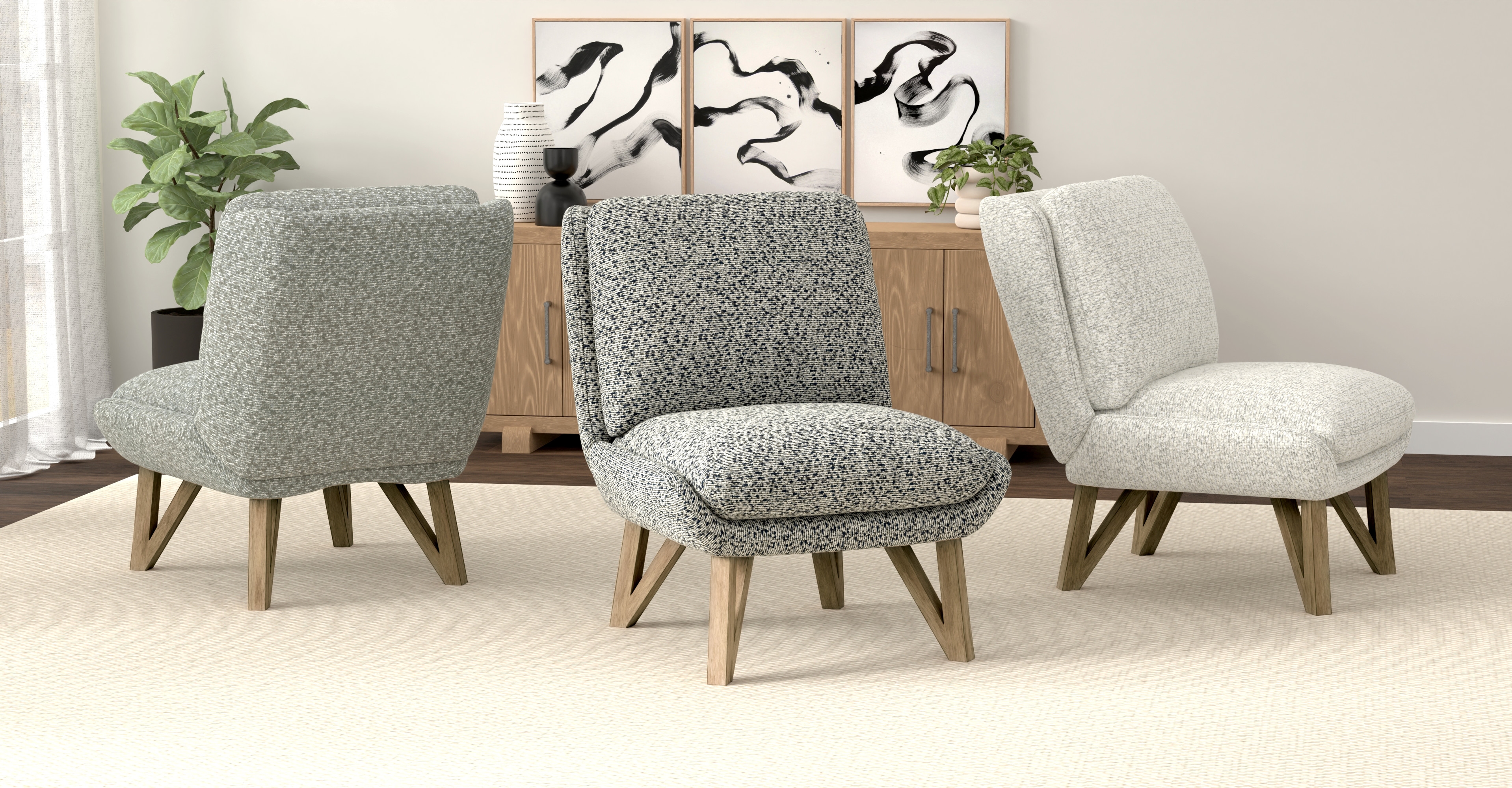 Armless Accent Chair