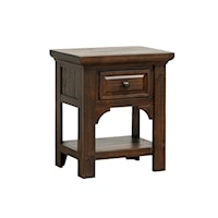 Traditional Nightstand with One Drawer