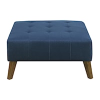 Mid-Century Modern Square Ottoman