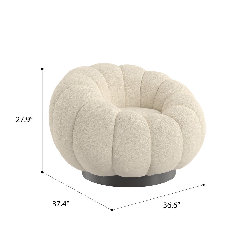 Pumpkin Swivel Accent Chair