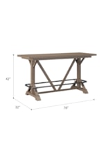 Emerald Benton Transitional Bar Height Trestle Dining Table